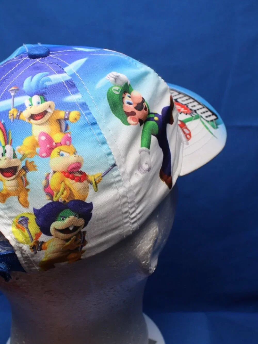 Super Mario Bros Nintendo Wii Promo All Over Print Hat Cap Luigi Yoshi YOUTH